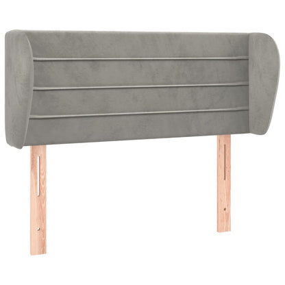 Testiera ad Orecchio Grigio Chiaro 93x23x78/88 cm in Velluto
