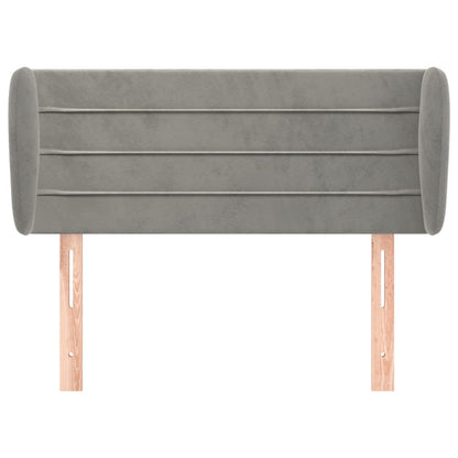 Testiera ad Orecchio Grigio Chiaro 93x23x78/88 cm in Velluto