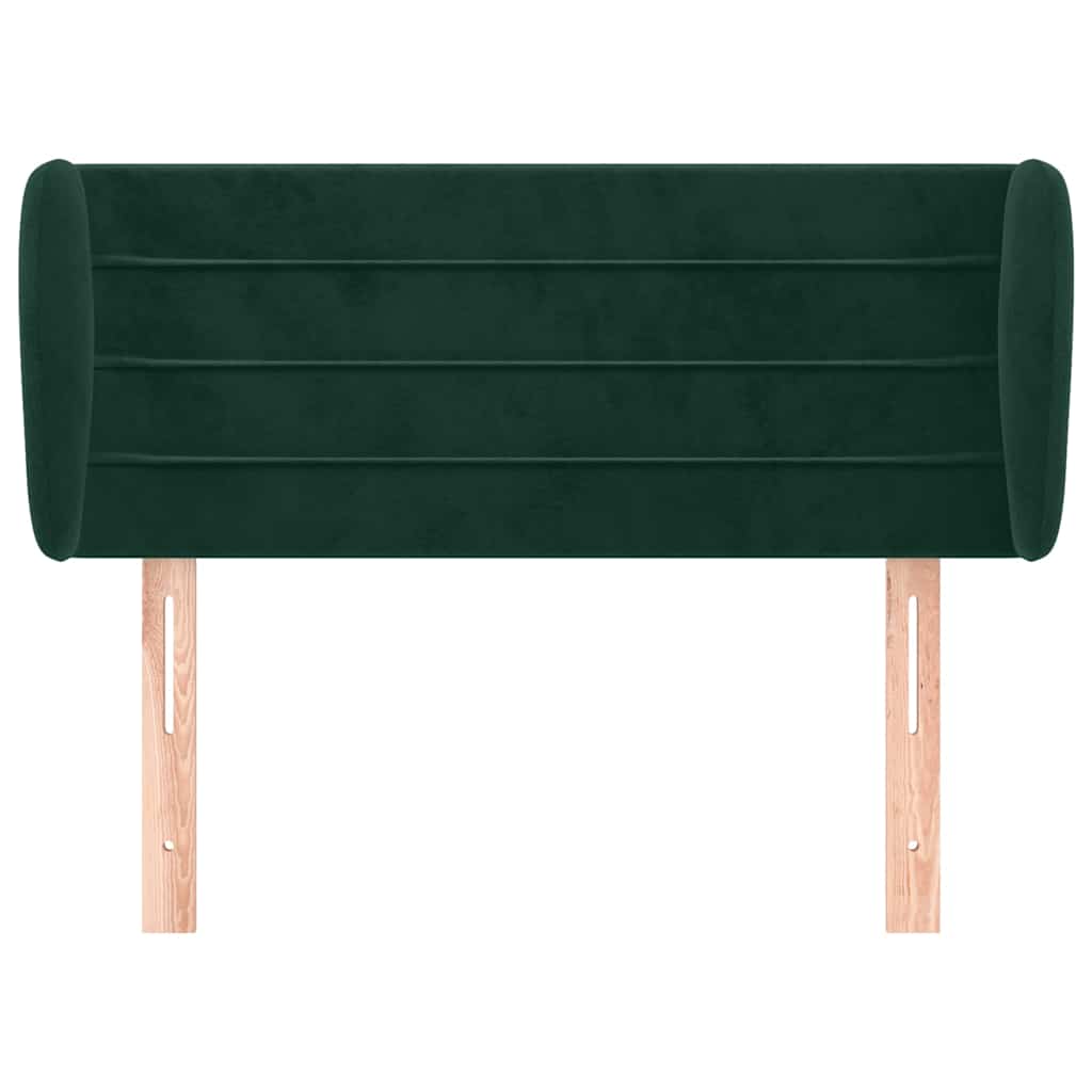 Testiera ad Orecchio Verde Scuro 93x23x78/88 cm in Velluto
