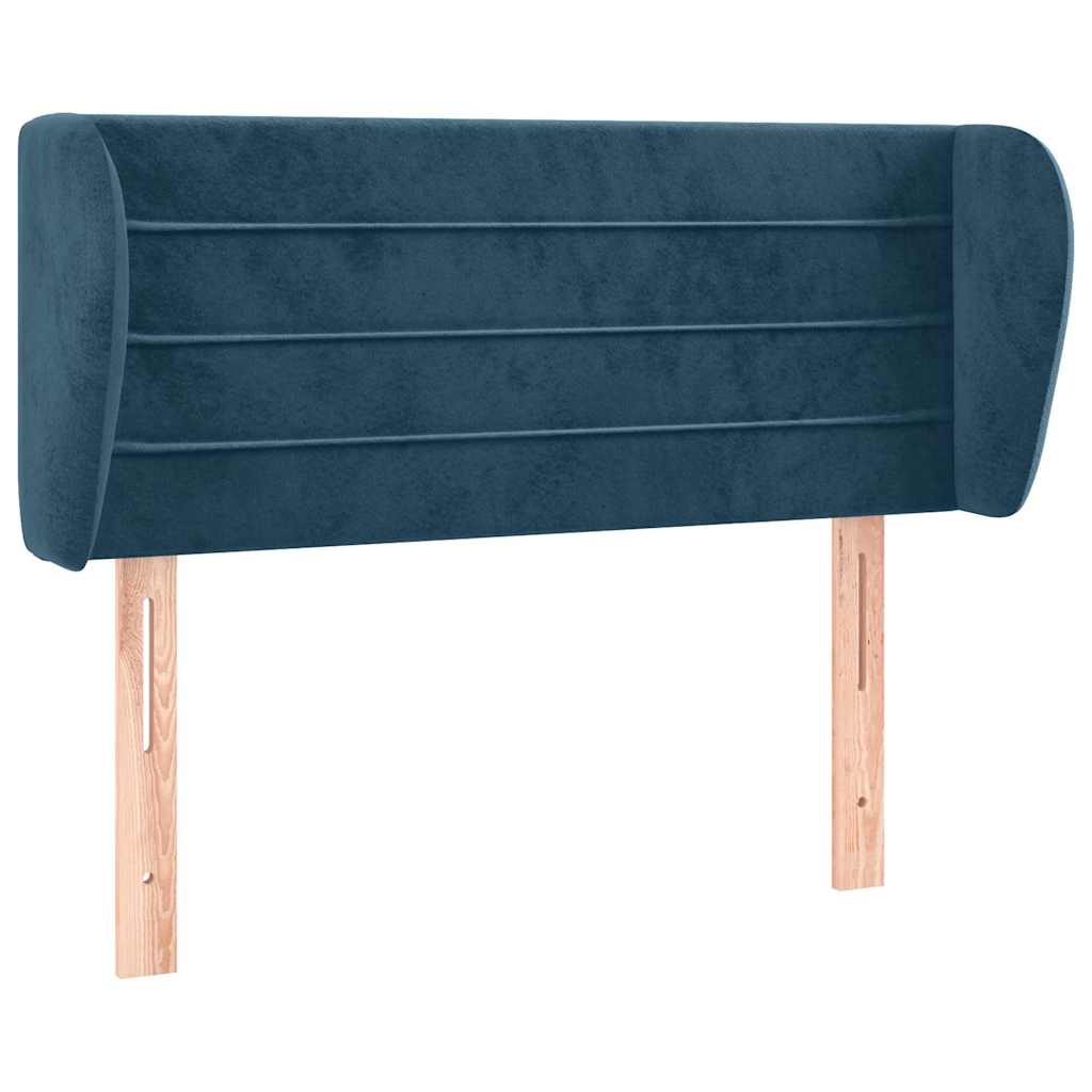 Testiera ad Orecchio Blu Scuro 93x23x78/88 cm in Velluto