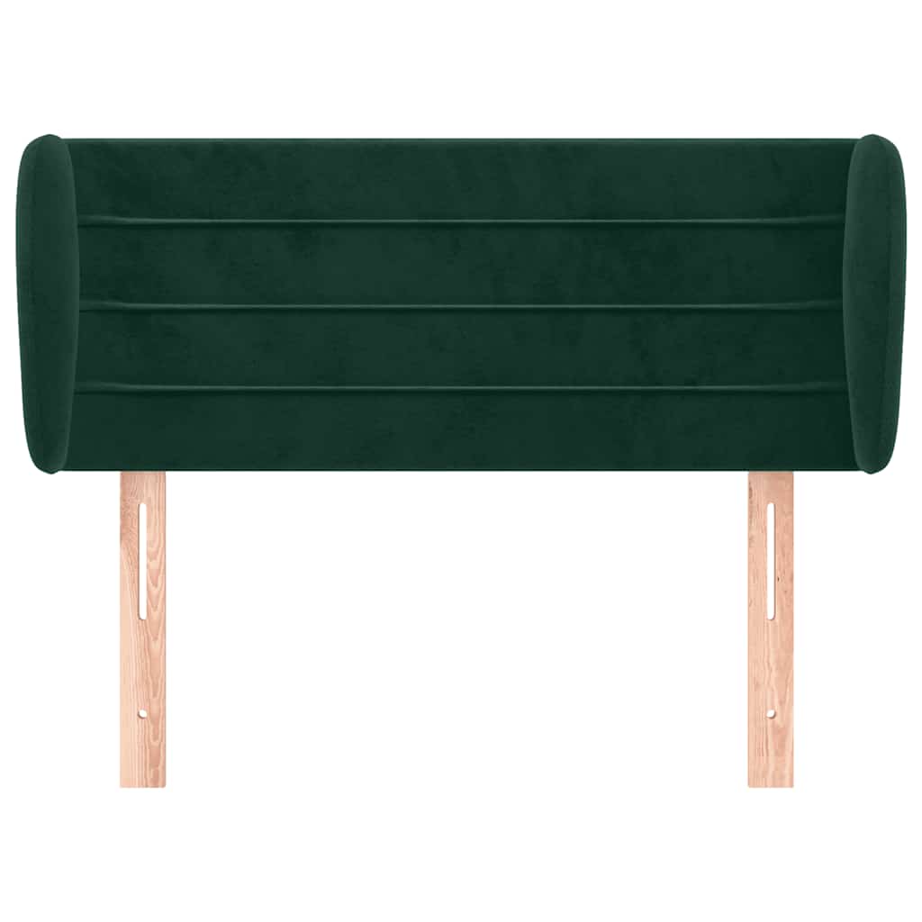 Testiera ad Orecchio Verde Scuro 103x23x78/88 cm in Velluto