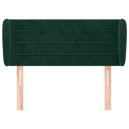 Testiera ad Orecchio Verde Scuro 103x23x78/88 cm in Velluto
