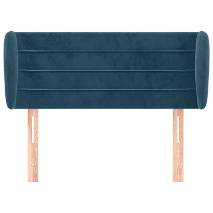 Testiera ad Orecchio Blu Scuro 103x23x78/88 cm in Velluto
