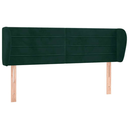Testiera ad Orecchio Verde Scuro 147x23x78/88 cm in Velluto