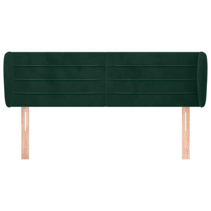 Testiera ad Orecchio Verde Scuro 147x23x78/88 cm in Velluto