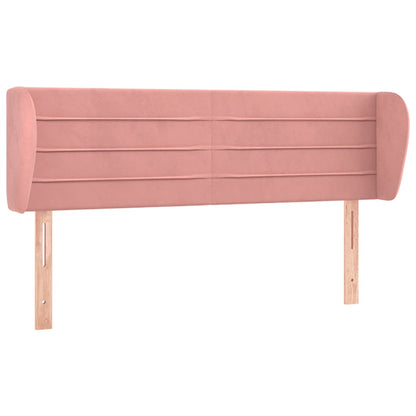 Testiera ad Orecchio Rosa 147x23x78/88 cm in Velluto