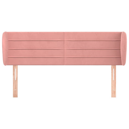 Testiera ad Orecchio Rosa 147x23x78/88 cm in Velluto