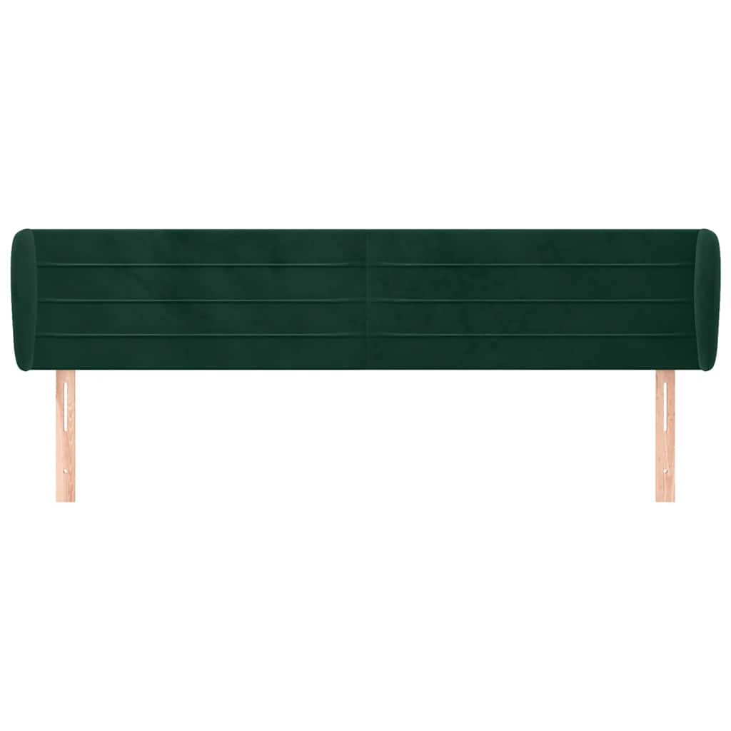 Testiera ad Orecchio Verde Scuro 183x23x78/88 cm in Velluto