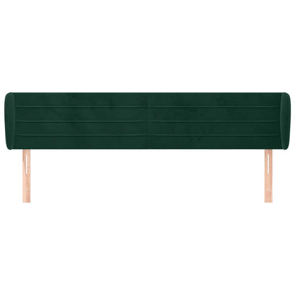 Testiera ad Orecchio Verde Scuro 183x23x78/88 cm in Velluto