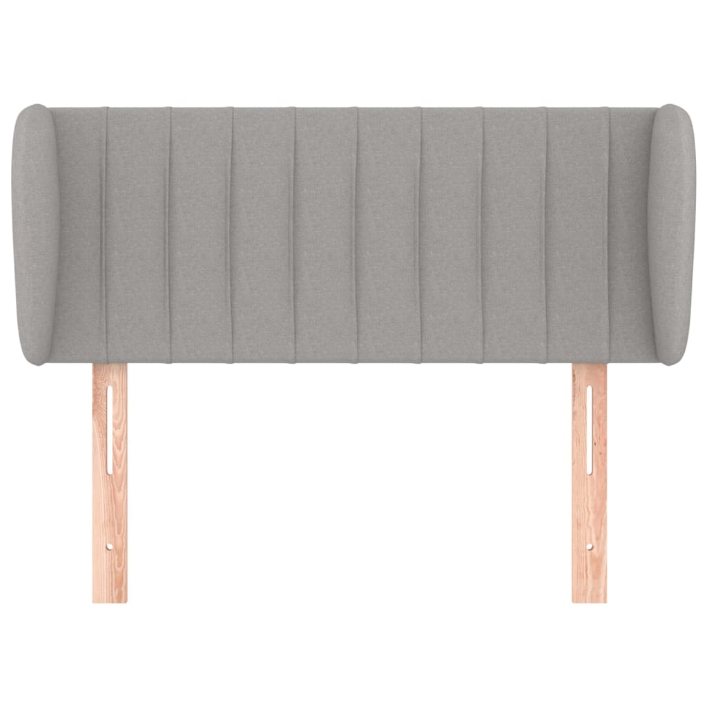 Testiera ad Orecchio Grigio Chiaro 83x23x78/88 cm in Tessuto