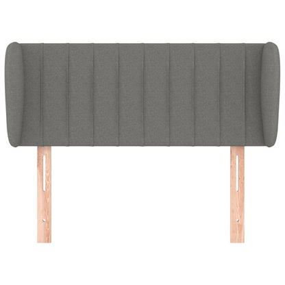 Testiera ad Orecchio Grigio Scuro 93x23x78/88 cm in Tessuto