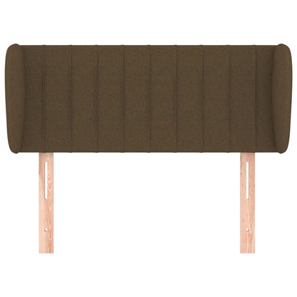 Testiera ad Orecchio Marrone Scuro 93x23x78/88 cm in Tessuto