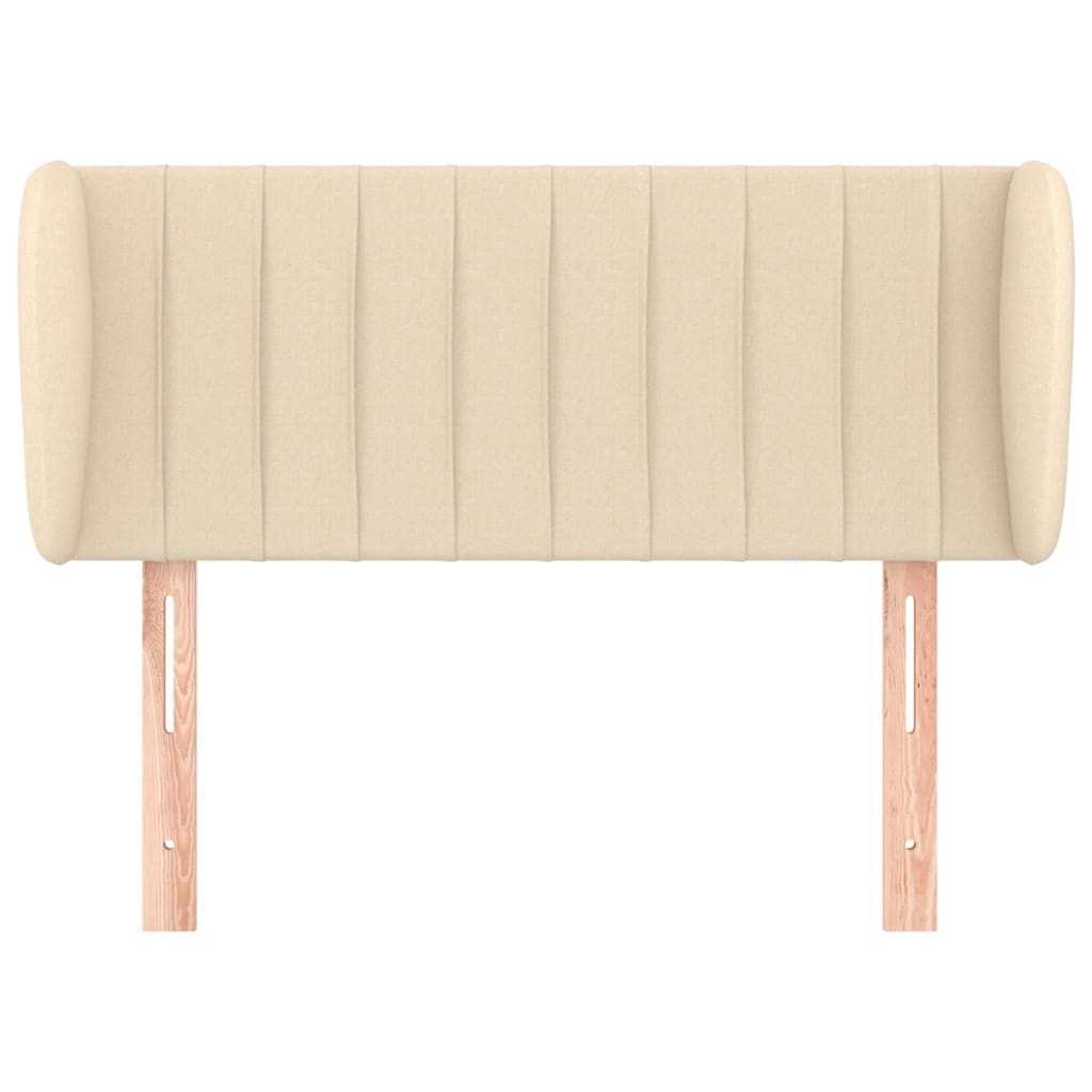 Testiera ad Orecchio Crema 93x23x78/88 cm in Tessuto