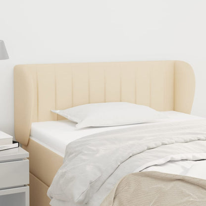 Testiera ad Orecchio Crema 93x23x78/88 cm in Tessuto