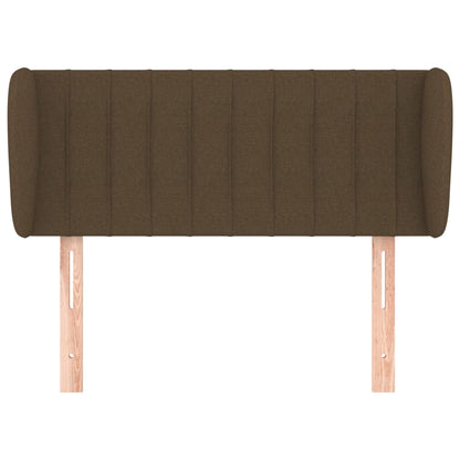Testiera ad Orecchio Marrone Scuro 103x23x78/88 cm in Tessuto