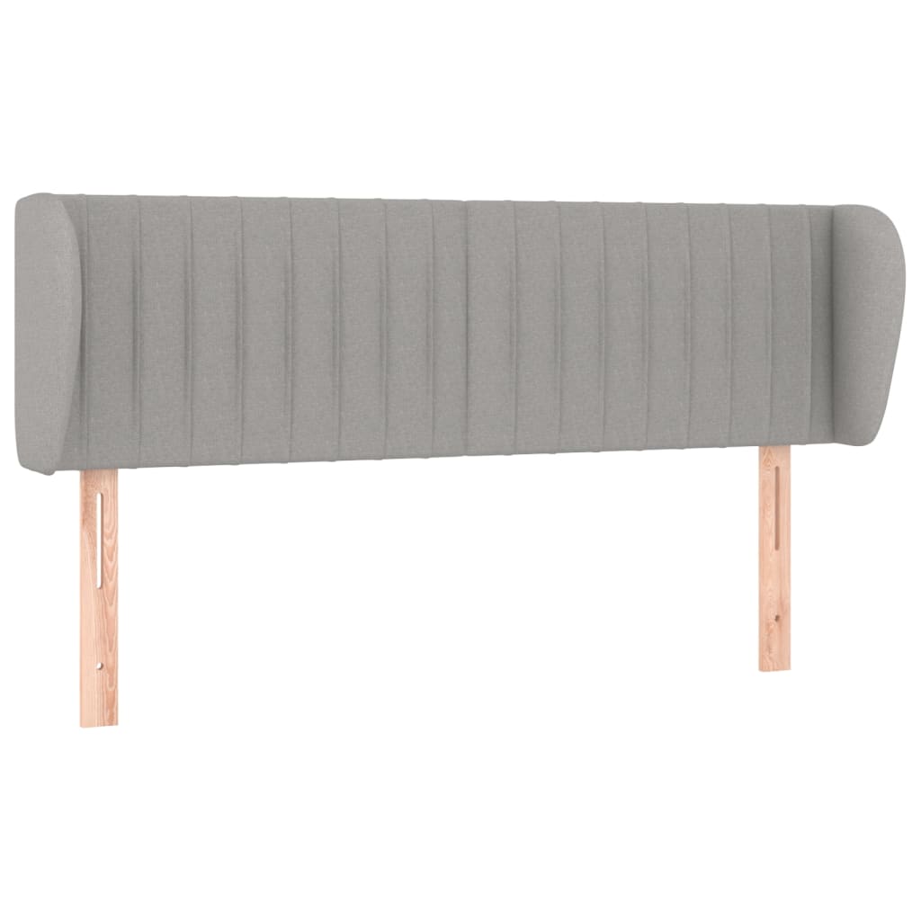 Testiera ad Orecchio Grigio Chiaro 147x23x78/88 cm in Tessuto