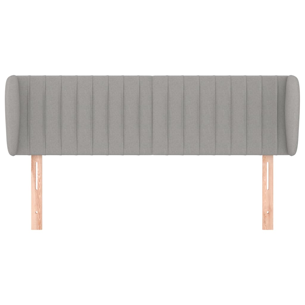 Testiera ad Orecchio Grigio Chiaro 147x23x78/88 cm in Tessuto