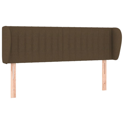 Testiera ad Orecchio Marrone Scuro 147x23x78/88 cm in Tessuto