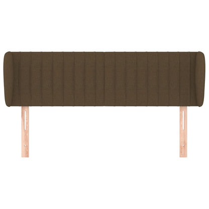 Testiera ad Orecchio Marrone Scuro 147x23x78/88 cm in Tessuto