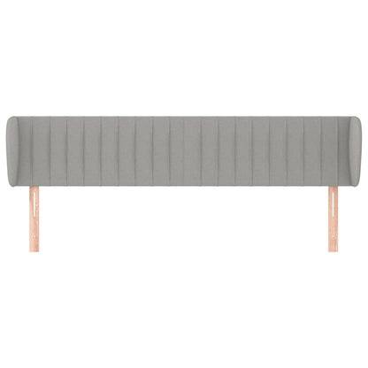 Testiera ad Orecchio Grigio Chiaro 163x23x78/88 cm in Tessuto