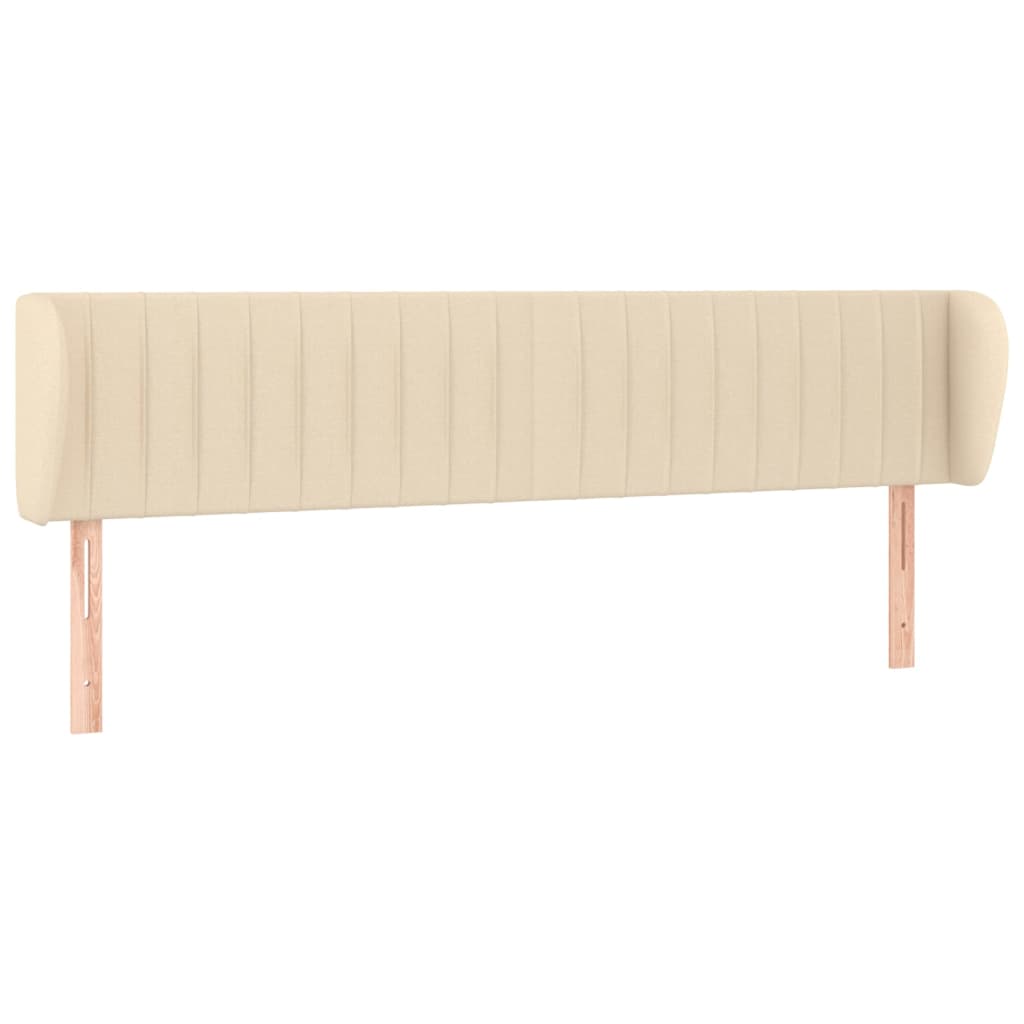 Testiera ad Orecchio Crema 163x23x78/88 cm in Tessuto