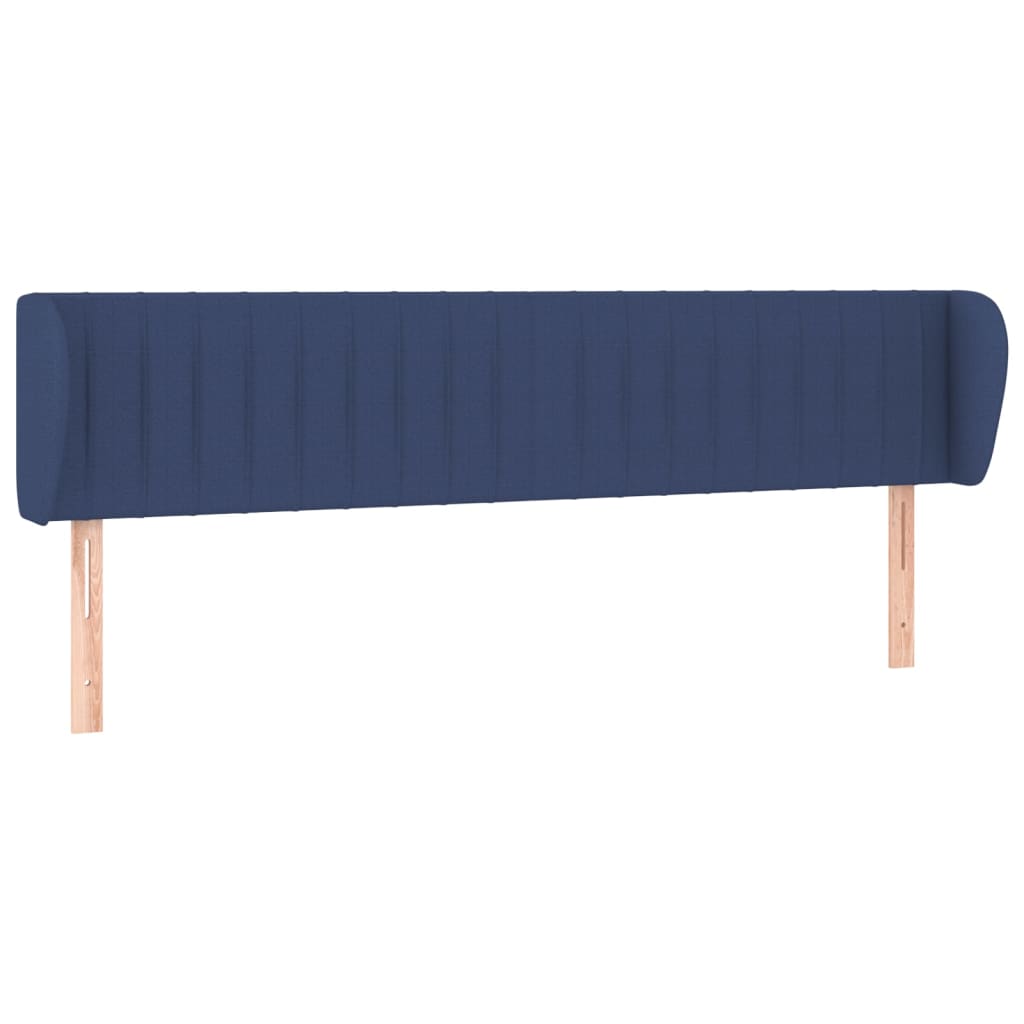 Testiera ad Orecchio Blu 163x23x78/88cm in Tessuto