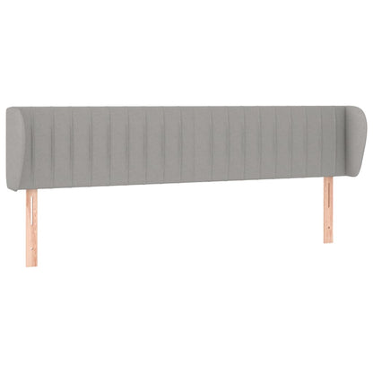 Testiera ad Orecchio Grigio Chiaro 183x23x78/88 cm in Tessuto