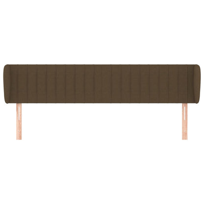 Testiera ad Orecchio Marrone Scuro 183x23x78/88 cm in Tessuto