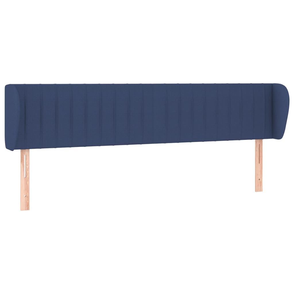 Testiera ad Orecchio Blu 183x23x78/88 cm in Tessuto
