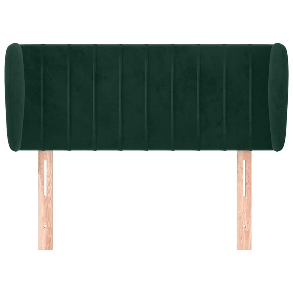 Testiera ad Orecchio Verde Scuro 83x23x78/88 cm in Velluto