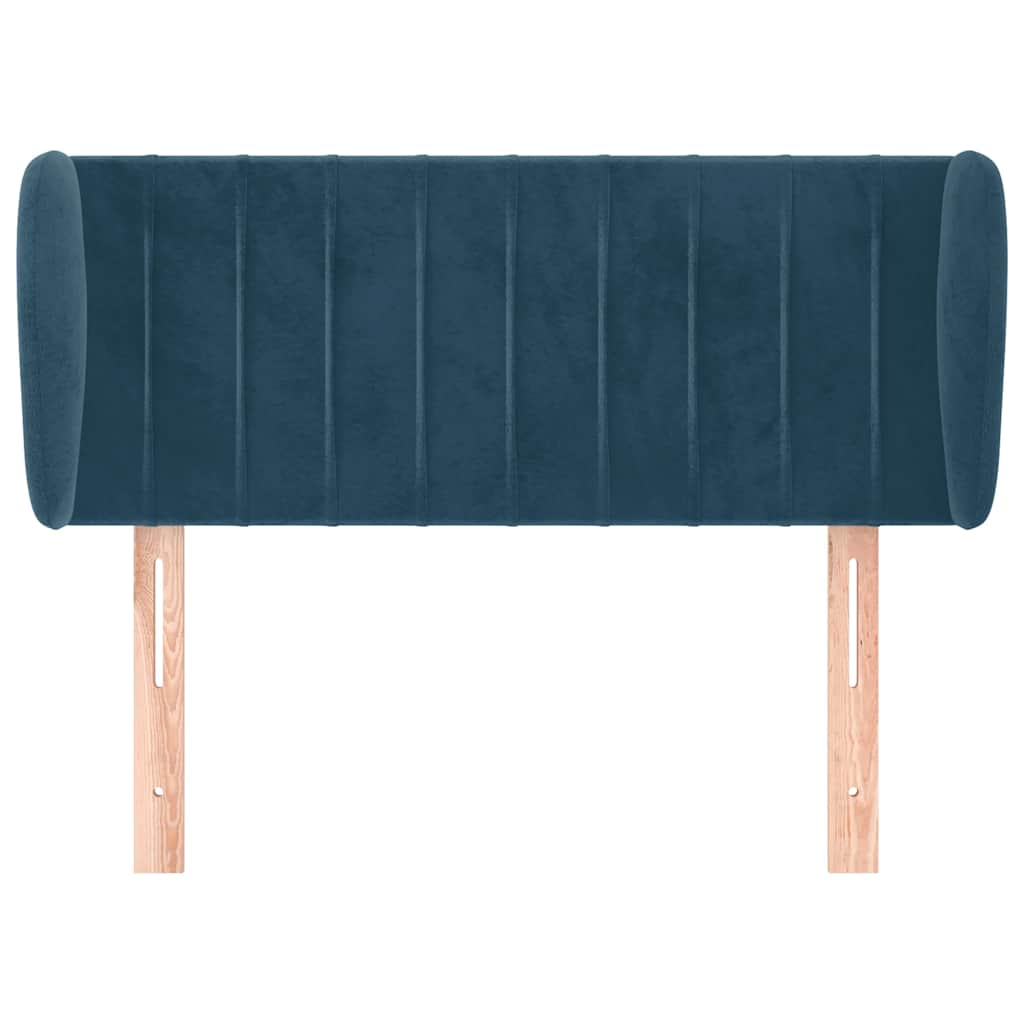 Testiera ad Orecchio Blu Scuro 83x23x78/88 cm in Velluto