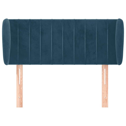 Testiera ad Orecchio Blu Scuro 83x23x78/88 cm in Velluto