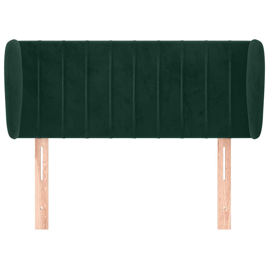 Testiera ad Orecchio Verde Scuro 93x23x78/88 cm in Velluto