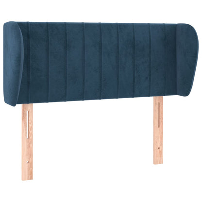 Testiera ad Orecchio Blu Scuro 93x23x78/88 cm in Velluto