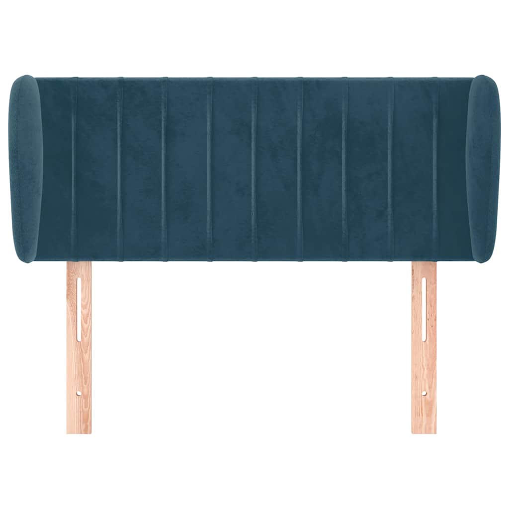 Testiera ad Orecchio Blu Scuro 93x23x78/88 cm in Velluto