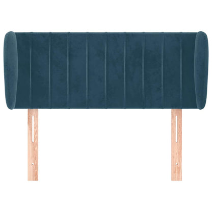 Testiera ad Orecchio Blu Scuro 93x23x78/88 cm in Velluto