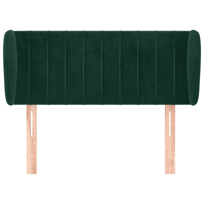 Testiera ad Orecchio Verde Scuro 103x23x78/88 cm in Velluto
