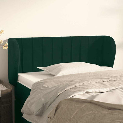 Testiera ad Orecchio Verde Scuro 103x23x78/88 cm in Velluto