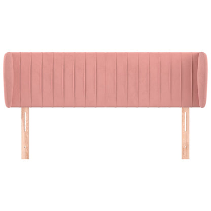 Testiera ad Orecchio Rosa 147x23x78/88 cm in Velluto