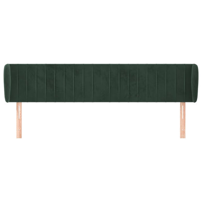 Testiera ad Orecchio Verde Scuro 163x23x78/88 cm in Velluto