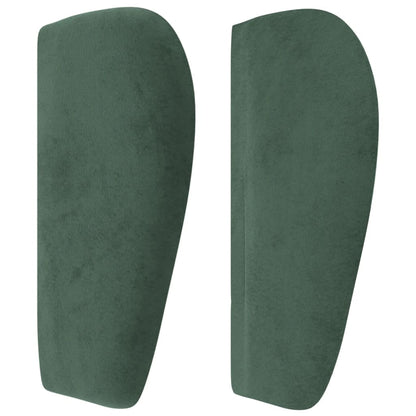 Testiera ad Orecchio Verde Scuro 163x23x78/88 cm in Velluto