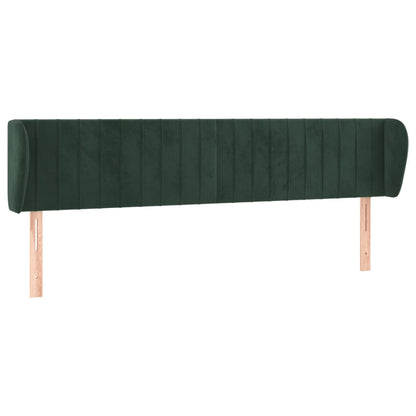 Testiera ad Orecchio Verde Scuro 183x23x78/88 cm in Velluto