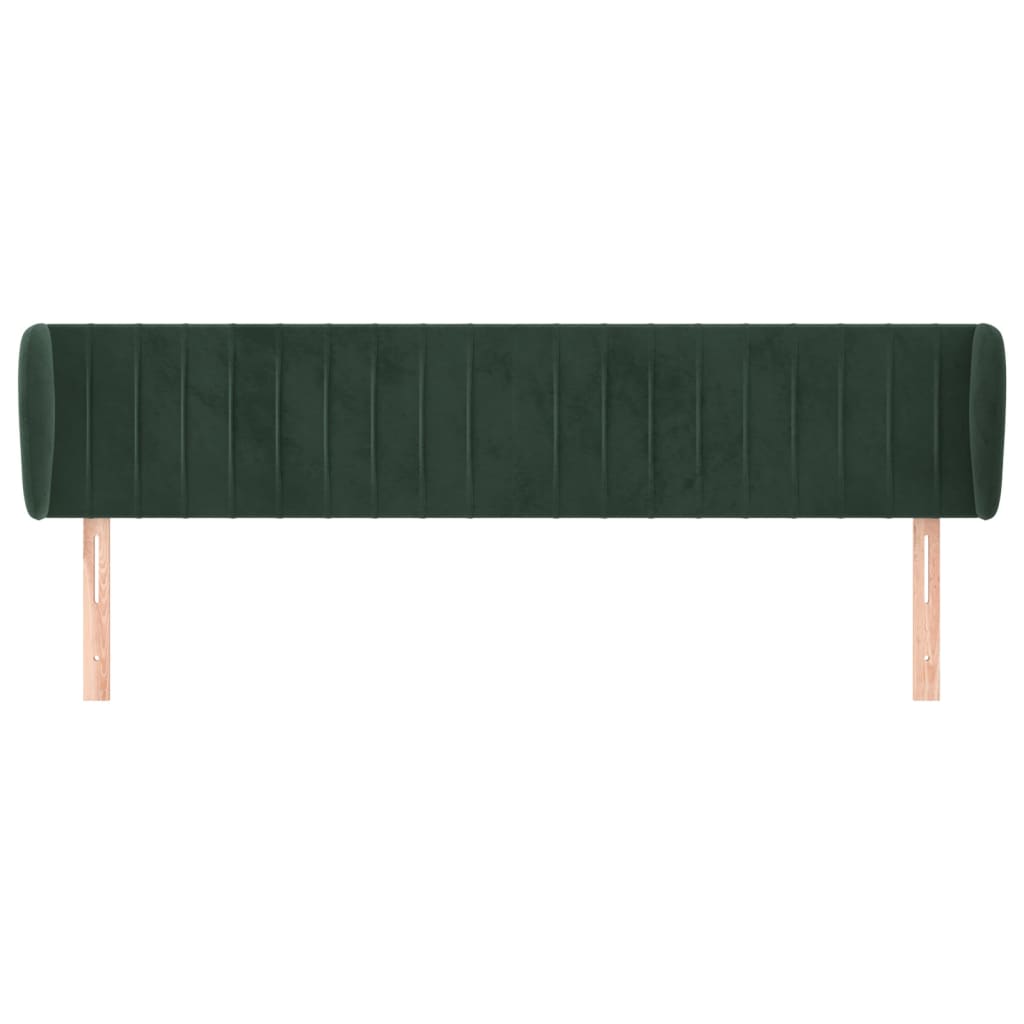 Testiera ad Orecchio Verde Scuro 183x23x78/88 cm in Velluto
