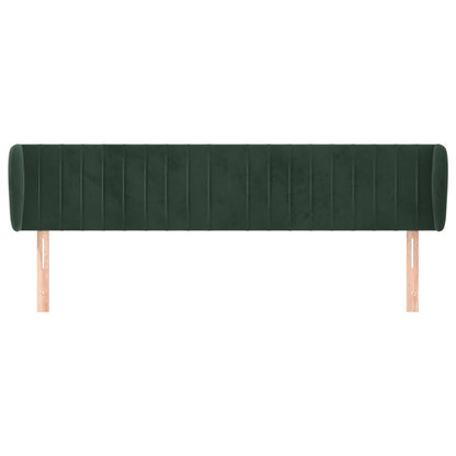 Testiera ad Orecchio Verde Scuro 183x23x78/88 cm in Velluto