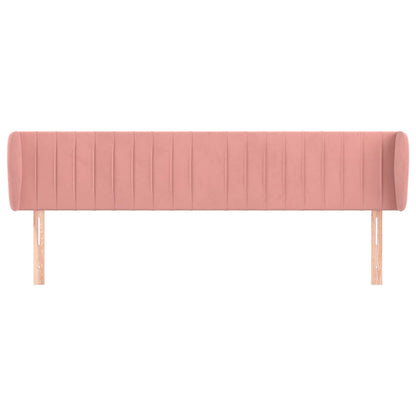 Testiera ad Orecchio Rosa 203x23x78/88 cm in Velluto