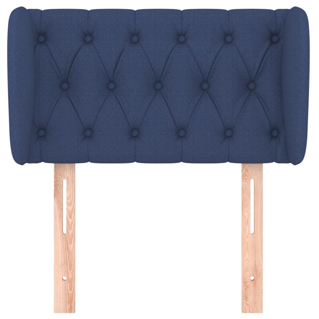 Testiera ad Orecchio Blu 83 x 23 x 78/88cm in Tessuto
