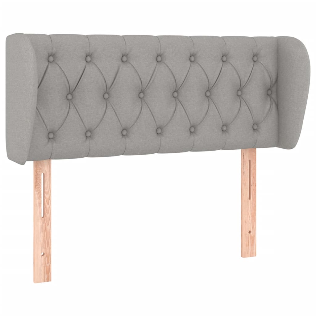 Testiera ad Orecchio Grigio Chiaro 93x23x78/88 cm in Tessuto