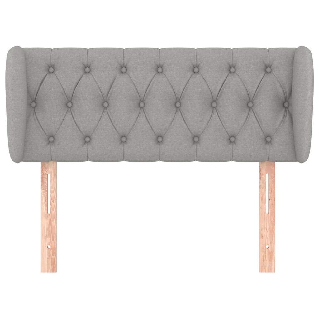 Testiera ad Orecchio Grigio Chiaro 93x23x78/88 cm in Tessuto