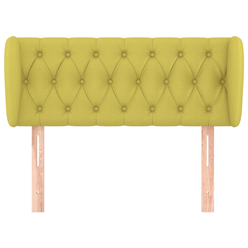 Testiera ad Orecchio Verde 93x23x78/88 cm in Tessuto