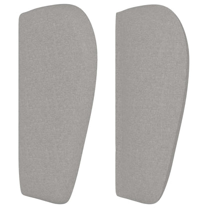 Testiera ad Orecchio Grigio Chiaro 103x23x78/88 cm in Tessuto